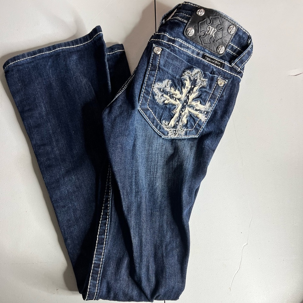 Miss Me size 25 Boot Cut dark wash jeans